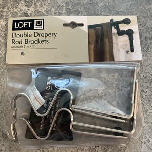 Double drapery rod brackets